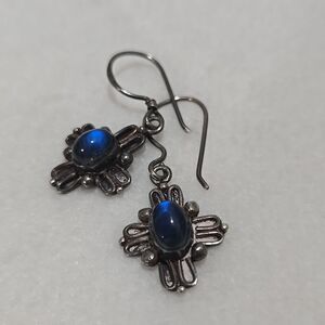 Vintage Sterling Silver Cross Earrings